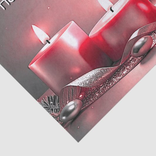 Red Candles Christmas Holiday Tissue Paper 薄葉紙 (詳細)