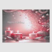 Red Candles Christmas Holiday Tissue Paper 薄葉紙 (正面)