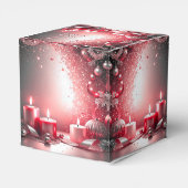 Red Candles Decorative Christmas Holiday Favor Box フェイバーボックス (裏面サイド)