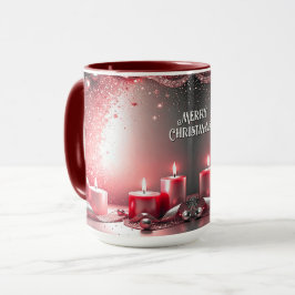 Red Candles Decorative Christmas Holiday Mug マグカップ