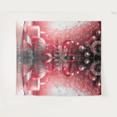 Red Candles Decorative Holiday Backdrop タペストリー (正面(横))