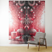 Red Candles Decorative Holiday Backdrop タペストリー (インサイチュ)