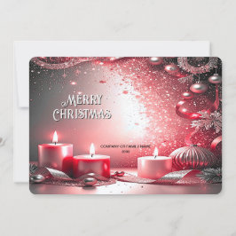 Red Candles Decorative Holiday Card シーズンカード