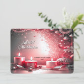Red Candles Decorative Holiday Card シーズンカード (スタンド正面)