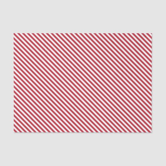 Red Candy Cane Stripe Tissue Paper 薄葉紙 (正面)