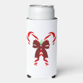 Red Candy Canes with Pine Needles & Bow スリム缶クーラー (Seltzer正面)