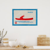 Red Canoe - Matchbox Print - Aesthetic Wall Art ポスター (キッチン)