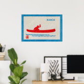 Red Canoe - Matchbox Print - Aesthetic Wall Art ポスター (ホームオフィス)
