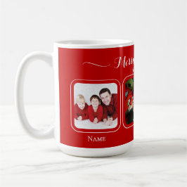 Red canvas Christmas Family Mug コーヒーマグカップ