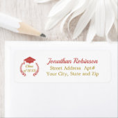 Red Cap and Laurel Graduation ラベル (インサイチュ)