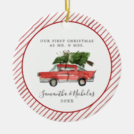 Red Car | 新婚初めてのクリスマス セラミックオーナメント