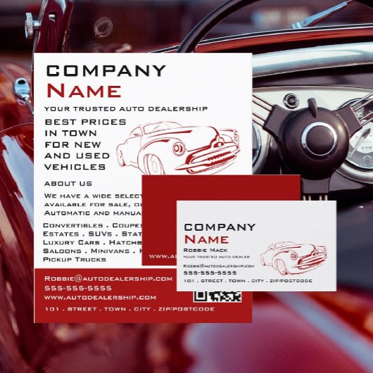 Red Car Logo、Auto Dealership 広告's チラシ