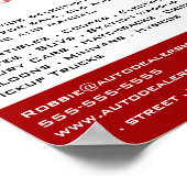 Red Car Logo、Auto Dealership 広告's ポスター (角)