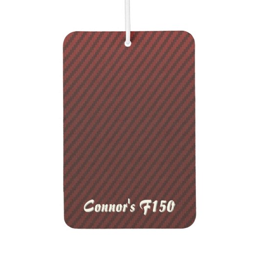 Red Carbon Fiber Style カーエアーフレッシュナー (正面)