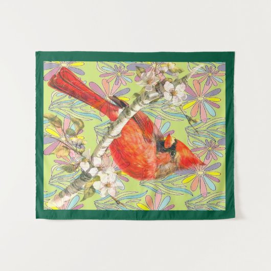 red cardinal タペストリー (正面(横))
