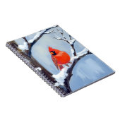 Red Cardinal | 冬のホリデー水彩画 ノートブック (右側)