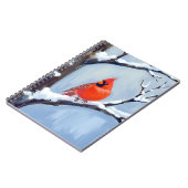 Red Cardinal | 冬のホリデー水彩画 ノートブック (左側)