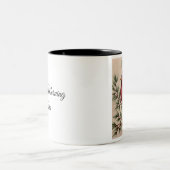 Red Cardinal and Pine Two-Tone Coffee Mug ツートーンマグカップ (中央)