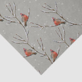 Red Cardinal Perched on a Tree Branch Tissue Paper 薄葉紙 (詳細)