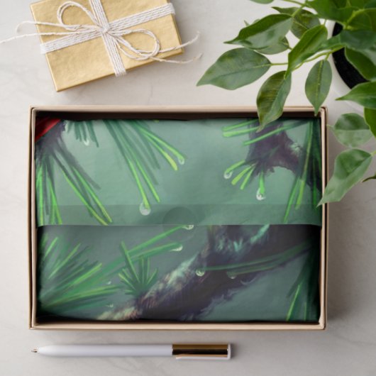 Red Cardinal Tissue Paper 薄葉紙 (ギフト)