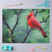 Red Cardinal Tissue Paper 薄葉紙 (クラフト)