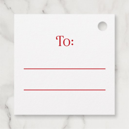 Red cardinal winter branch Merry Christmas to from フェイバータグ (裏面)