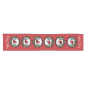 Red Cardinal with Holly Berries ショートテーブルランナー (横)