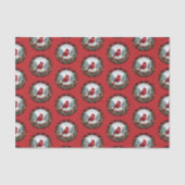 Red Cardinal with Holly Berries 薄葉紙 (正面)