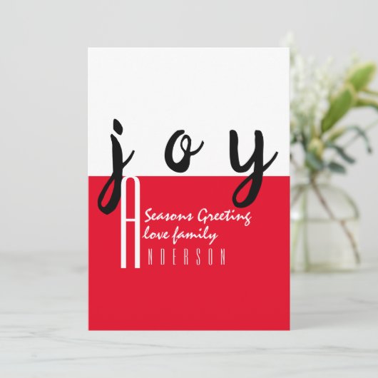 Red Carpet by LeahG – 季節の挨拶の喜び カード (スタンド正面)