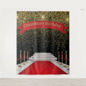 Red Carpet Movie Theme Backdrop タペストリー (正面)