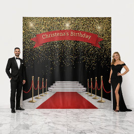 Red Carpet Movie Theme Backdrop タペストリー