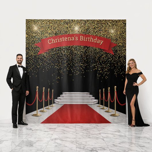 Red Carpet Movie Theme Backdrop タペストリー