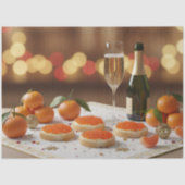Red Caviar, Champagne, Tangerines, Festive Dinner 薄葉紙 (正面)