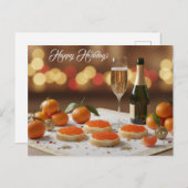 Red Caviar, Tangerines, Champagne Custom Name シーズンポストカード (正面/裏面)