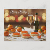 Red Caviar, Tangerines, Champagne Custom Name シーズンポストカード (正面)