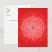 Red Chakra Mandala Sacred Geometry ポストカード (正面/裏面)