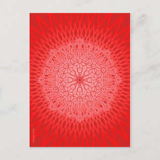 Red Chakra Mandala Sacred Geometry ポストカード