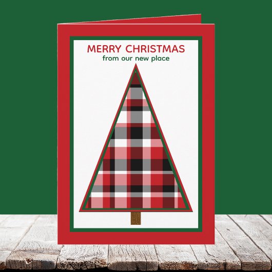 Red Change of Address Holiday Moving Announcement シーズンカード