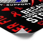 Red Chd Awareness Baby Sister Heart Disease Matchi ポスター (角)