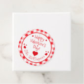 Red Check Red Hearts Valentine's Day Paper フェイバータグ (インサイチュ)
