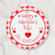 Red Check Red Hearts Valentine's Day Paper