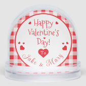 Red Check Red Hearts Valentine's Day PHOTO (正面)