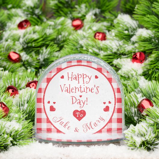 Red Check Red Hearts Valentine's Day PHOTO (クリスマス)