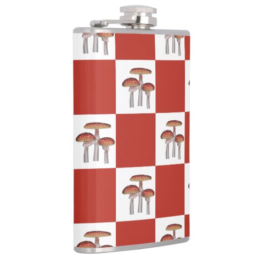 Red check with mushroom フラスク (右)