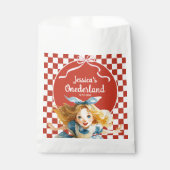 Red Checkered Alice in ONEDERLAND 1st Birthday フェイバーバッグ (正面)