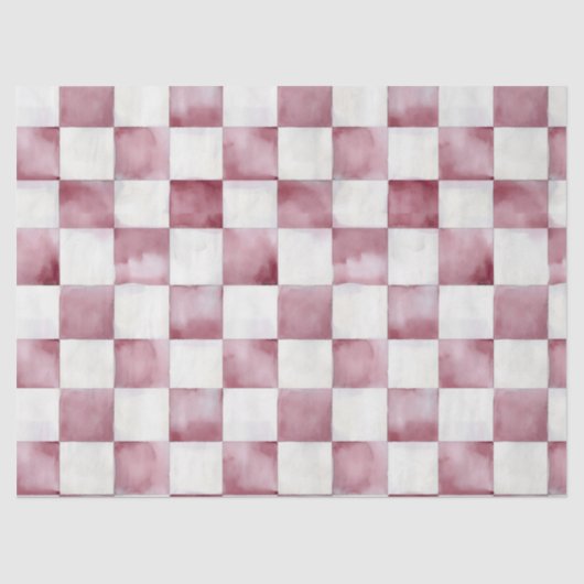 Red Checkered Decorative Tissue Wrap Paper 薄葉紙 (正面)