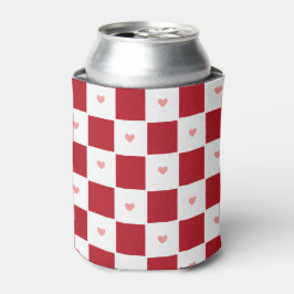 Red Checkered Love Can Cooler 缶クーラー