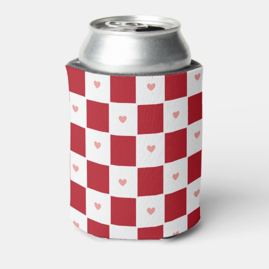 Red Checkered Love Can Cooler 缶クーラー (缶裏面)