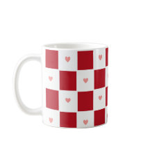 Red Checkered Love Mug
