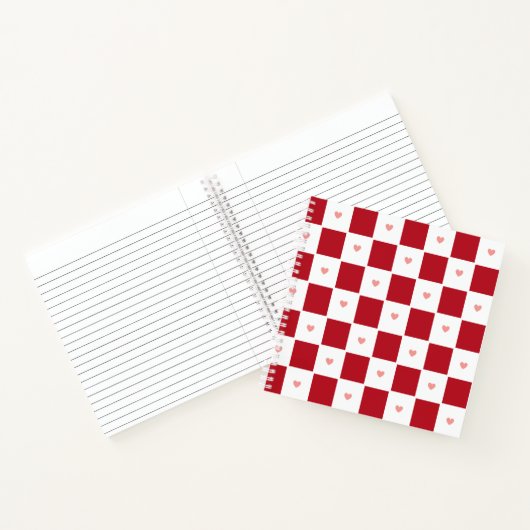 Red Checkered Love Notebook ノートブック (内部)